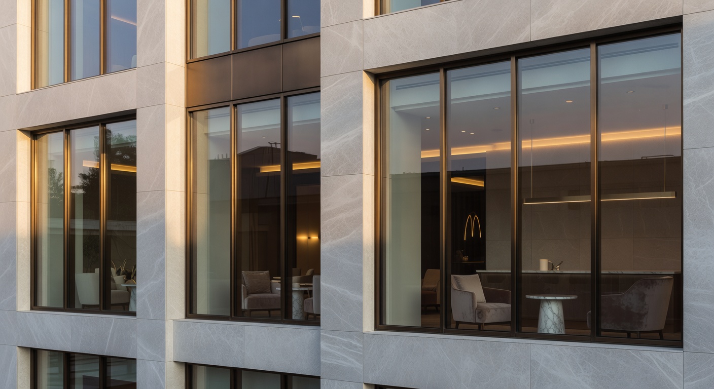 Hotel facade architectural detail